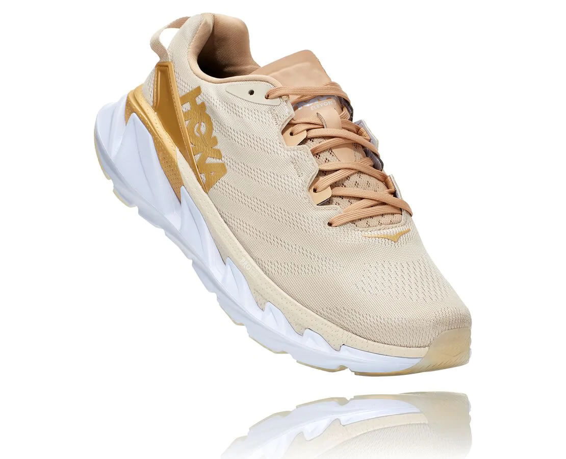 HOKA ONE ONE WOMEN'S ELEVON 2 ALMOND MILK / WHITE